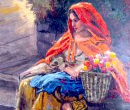 南斯拉夫Nenad Mirkovich人物油画作品