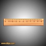 Photoshop设计逼真的木头做的尺直