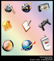 组卡通型手机ICON和界面[2P]