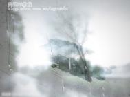 PS制作擦开车窗玻璃上的雾气看外面的风景效果教程