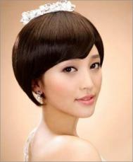 韩式短发新娘发型 打造清纯美人