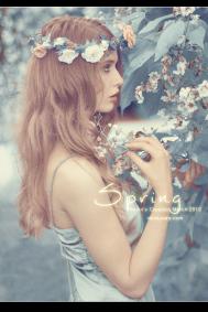 Photoshop调出淡雅春天女神效果图