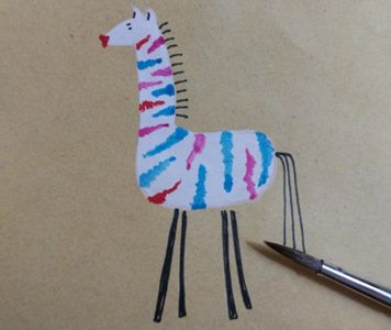可爱的动物彩绘画 儿童彩绘画图解教程
