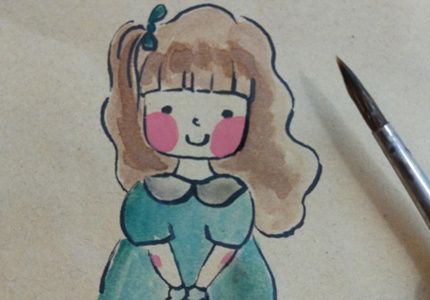 可爱的小女孩彩绘画教程 小女孩彩绘画的画法