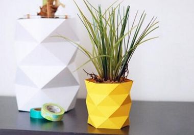折纸花盆怎样做
