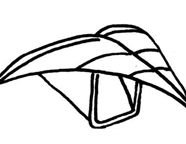 2017滑翔伞简笔画教程