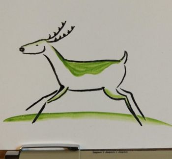 DIY手绘小鹿插画教程