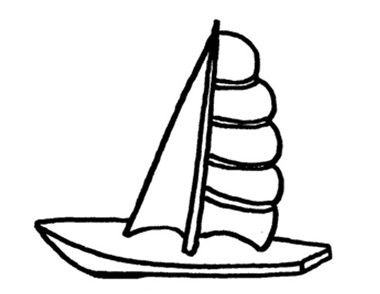 帆船简笔画图片教程