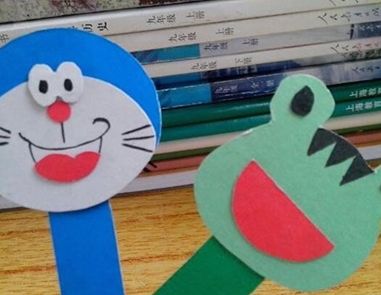 幼儿手工教程 卡通书签自制图解