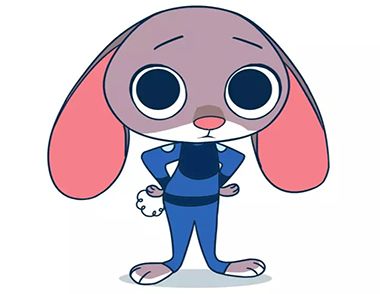 疯狂动物城的朱迪的简笔画怎么画