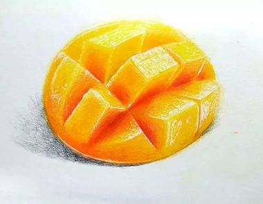 水嫩的芒果肉简笔画怎么画？怎么画芒果简笔画