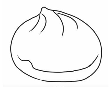 肉包子简笔画教程   怎样画肉包子简笔画
