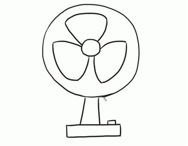 简单的电风扇简笔画如何制作