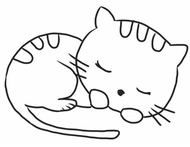 睡觉的小花猫简笔画怎么制作