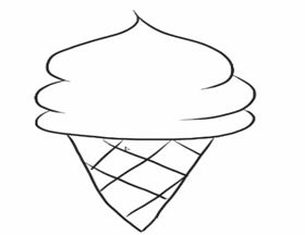 甜筒简笔画怎么画