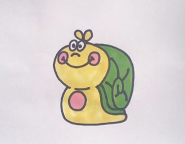 蜗牛的简笔画教程