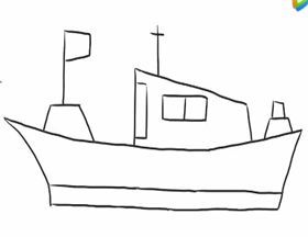 渔船简笔画怎么画