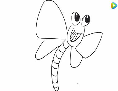 调皮的小蜻蜓简笔画怎么画