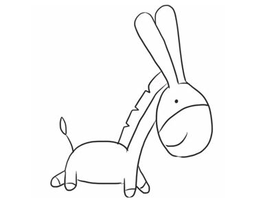 小毛驴简笔画教程