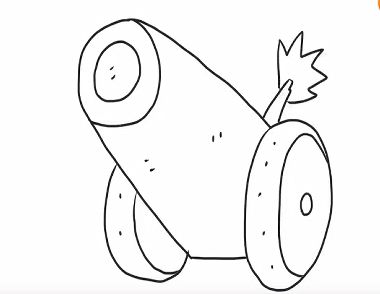 古代大炮简笔画教程
