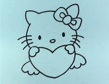 helloKitty的简笔画教程 怎么画helloKitty
