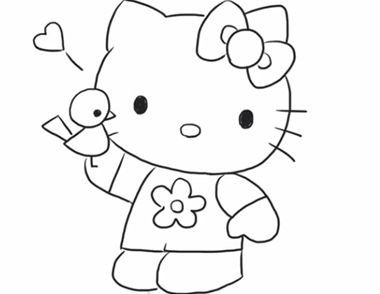 HelloKitty简笔画教程 怎么画Hellokitty