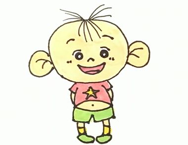 大耳朵图图的简笔画教学 大耳朵图图的简笔画步骤