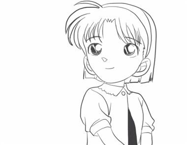 吉田步美简笔画教程 名侦探柯南之吉田步美怎么画