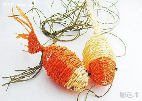 【图】【手工编织毛衣金鱼图解】|绳编金鱼的