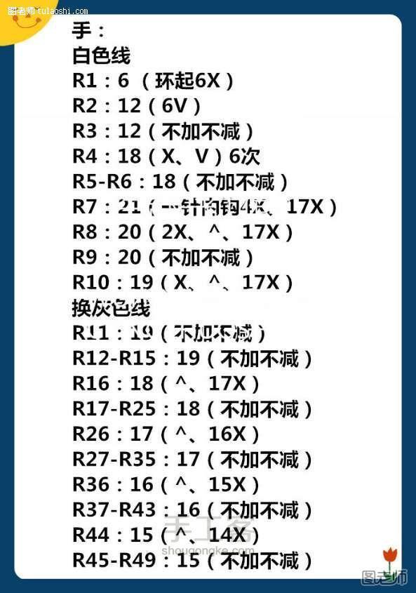 钩针lalylala系列蘑菇教程 第5步