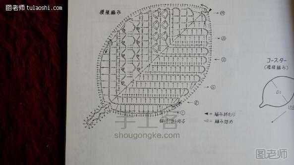 鈎織的蕾絲杯墊製作方法 第1步