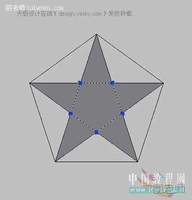 AutoCAD拉伸命令快速绘制立体五角星