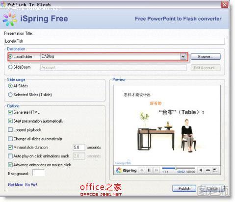 用ispring把PPT转换成Flash