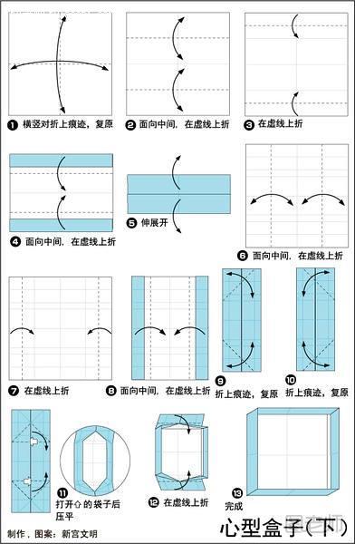 心形盒子的折纸方法