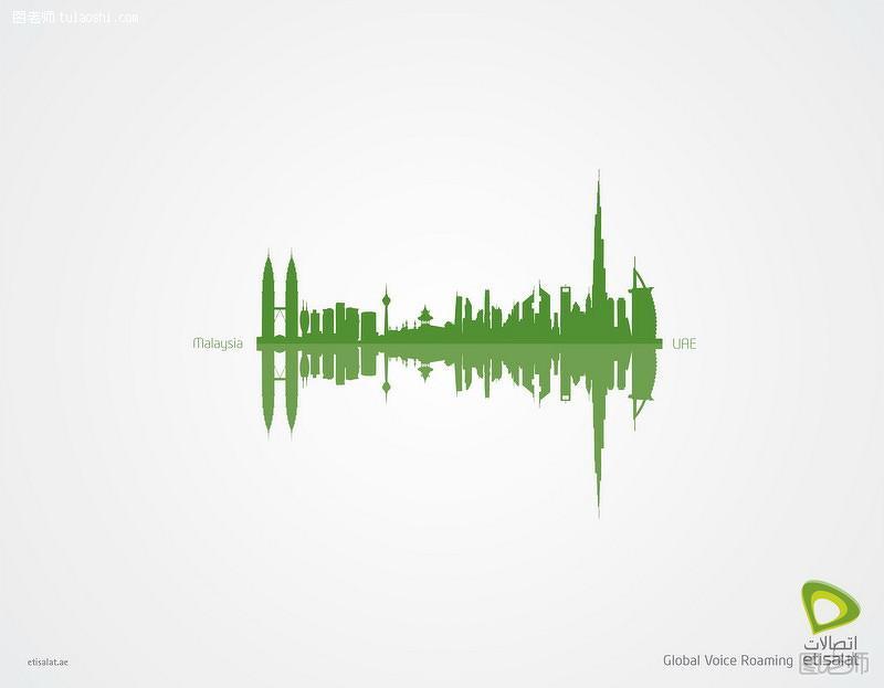 全球语音漫游-阿联酋电信Etisalat平面广告