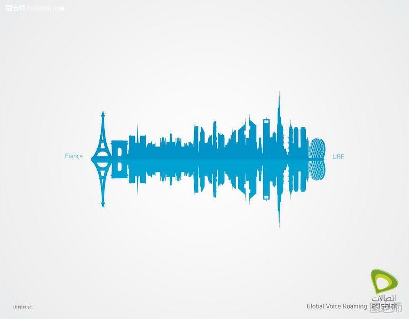 全球语音漫游-阿联酋电信Etisalat平面广告