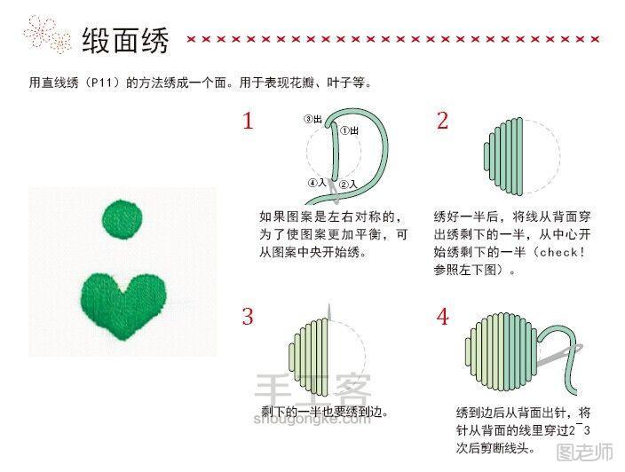 编织diy教程【图文】 基础刺绣针法