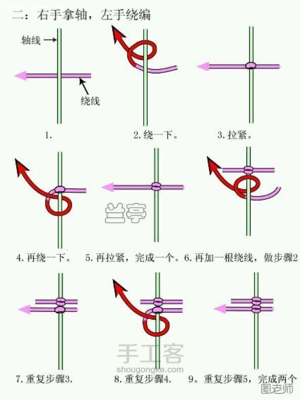 编织diy教程【图】 ㈩种打结方法