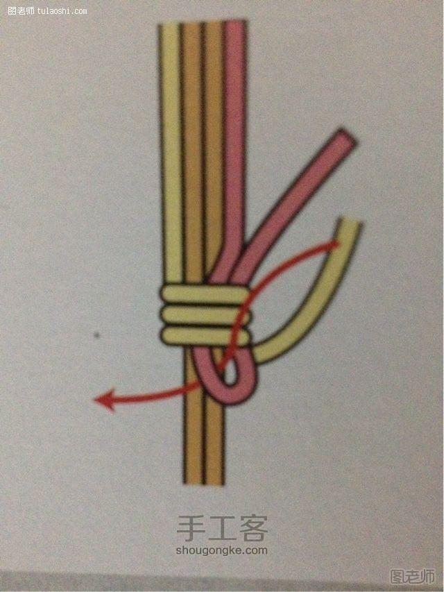 手工编织图片教程 斜卷系手链制作教程