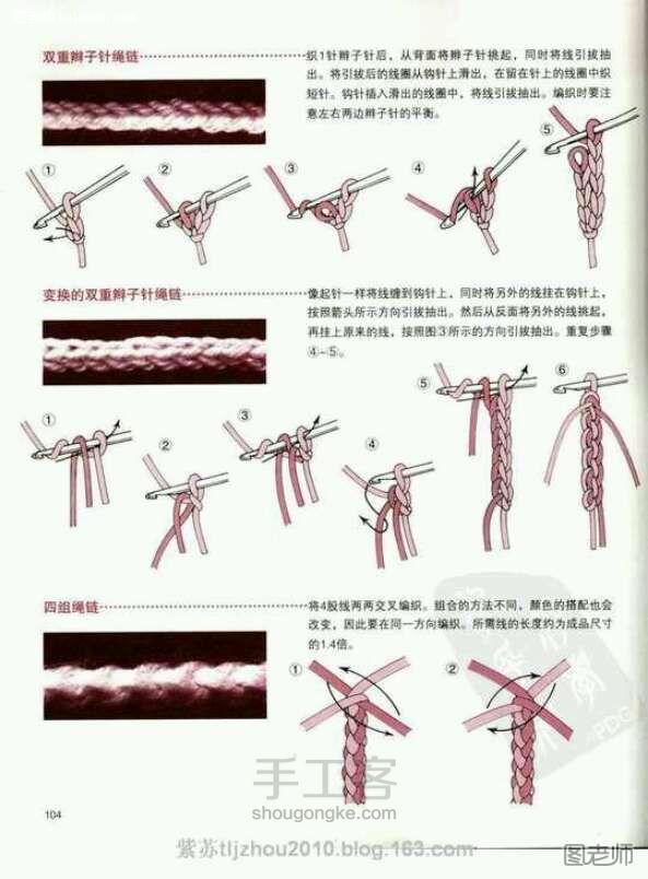 手工编织教程【图】 钩针新手进来看看吧