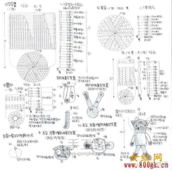 diy编织教程 各种小玩偶