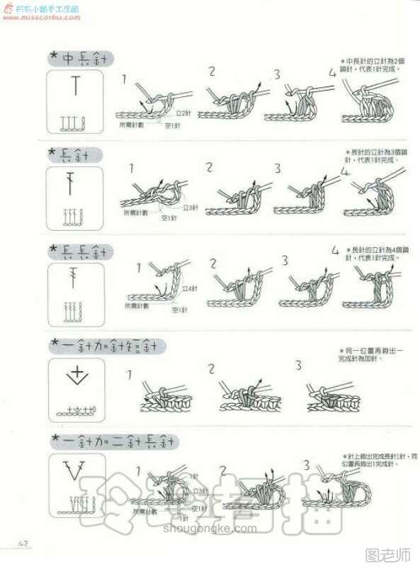 手工编织教程 手工书：新手必看基础钩针全攻略