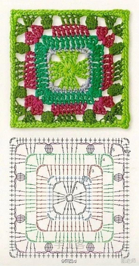 【图】手工编织教程 钩织—小方块大作用