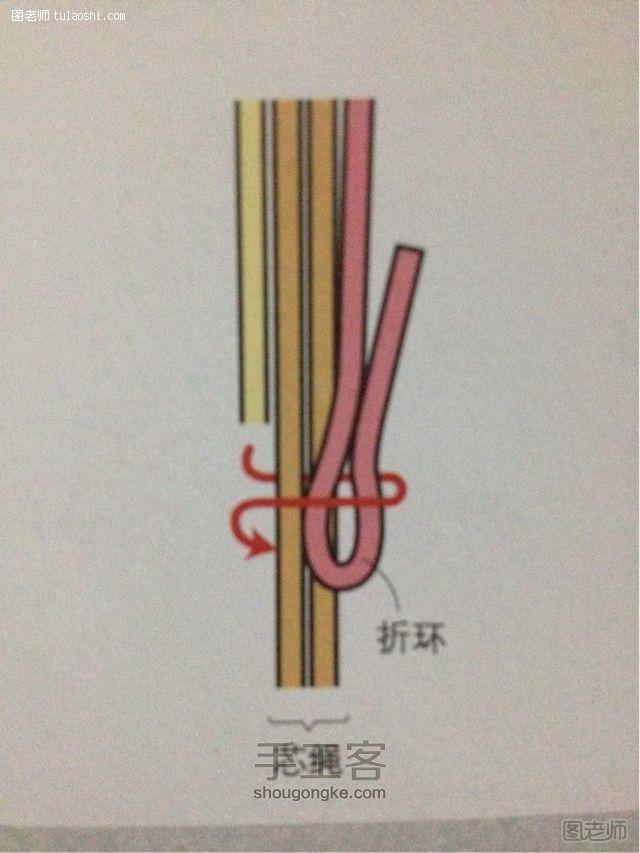 手工编织图片教程 斜卷系手链制作教程