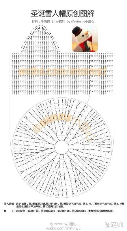 【图】编织diy教程 可爱的小雪人