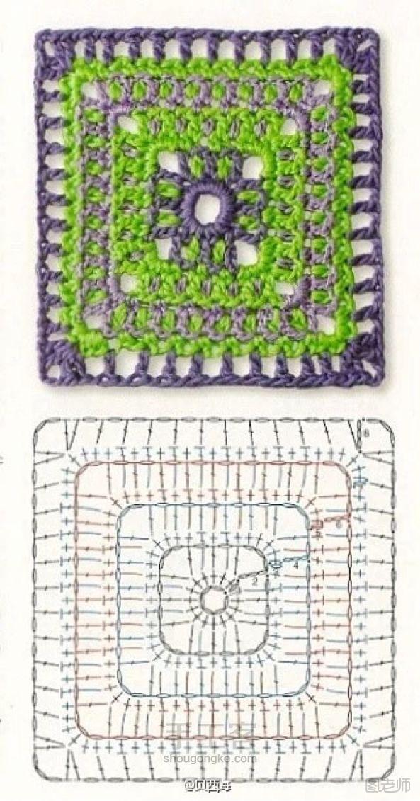 【图】手工编织教程 钩织—小方块大作用
