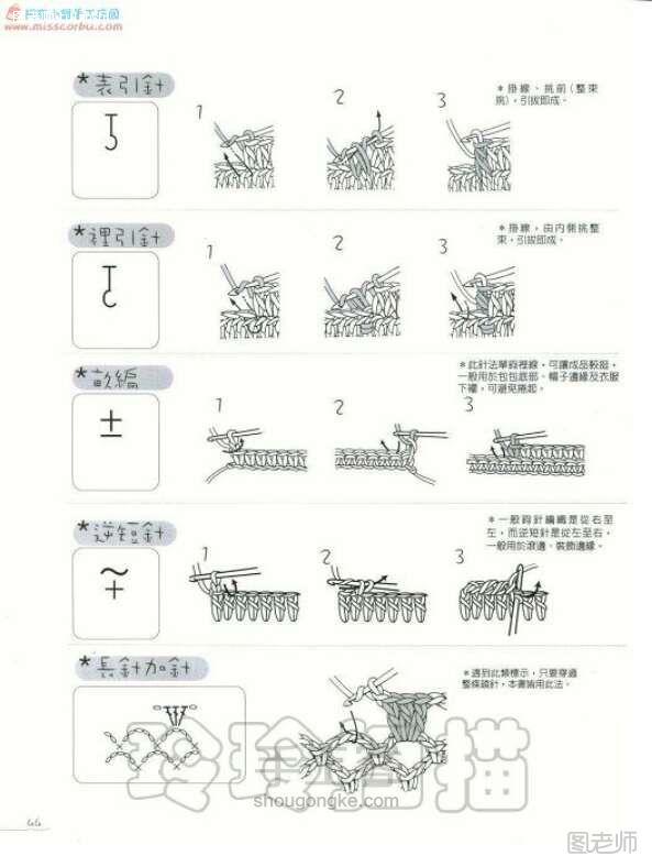 手工编织教程 手工书：新手必看基础钩针全攻略