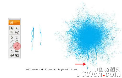 Illustrator教程：彩色墨迹喷溅效果的制作流程_中国