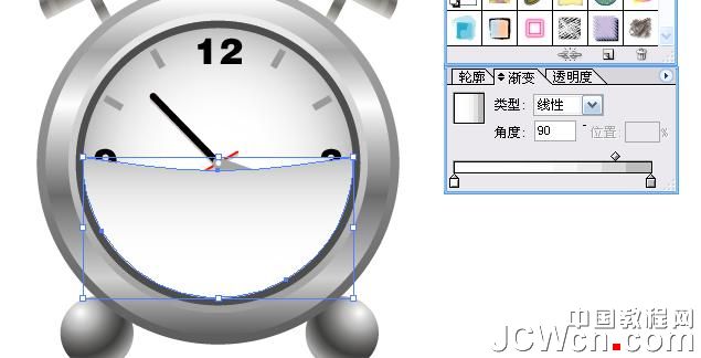 Illustrator鼠绘教程：渐变工具运用绘制金属闹钟_中国