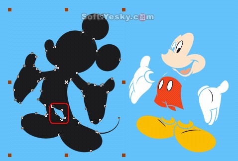 CorelDRAW鼠绘教程：绘制迪斯尼卡通形象米老鼠_中国